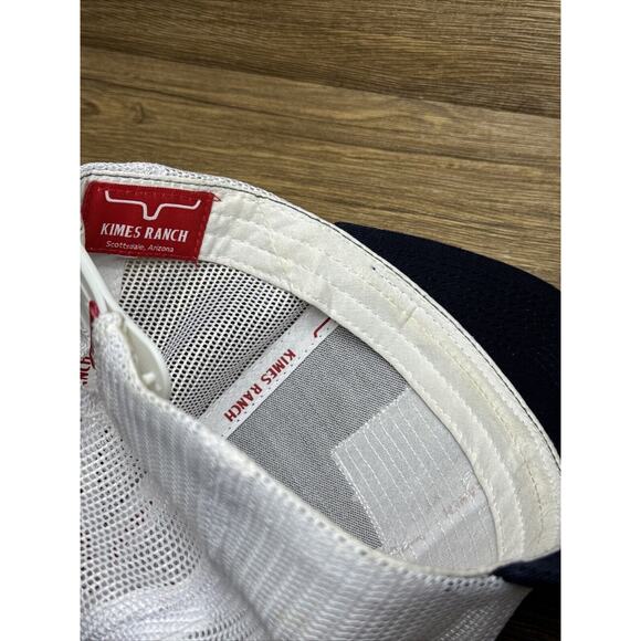 Kimes Ranch Hat Cap Snapback RWB American Flag Logo One Size Mesh Adjustable - Picture 7 of 7